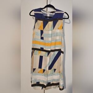 Sustainable Sleeveless Geometric Print Length Dress by Adventures Des Toiles